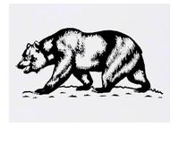 Azeeda 'Walking Brown Bear' Temporary Tattoo - Water Resistant, Skin-Safe, Non-Toxic Transfer (TO00098009)