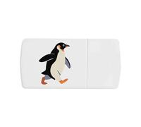 Azeeda 'Walking Penguin' Pill Box with Tablet Splitter (PI00040558)