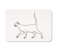 Azeeda 'Walking Siamese Cat' Rectangular Fridge Magnet - Decorative Refrigerator & Whiteboard Magnet for Home, Kitchen or Office - 70mm x 49mm (FM00049517)
