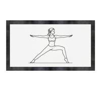 Azeeda 'Warrior II Yoga Pose' Pet Feeding Mat (PM00036880)