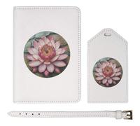 Azeeda 'Water Lily' Passport Cover & Luggage Tag Travel Set (PA00033868)