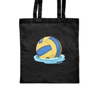 Azeeda 'Water Polo Ball' Classic Black Tote Shopper Bag (ZB00033344)