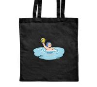Azeeda 'Water Polo Player' Classic Black Tote Shopper Bag (ZB00033347)