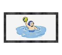 Azeeda 'Water Polo Player' Pet Feeding Mat (PM00038452)