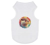 Azeeda 'Watercolour Otter Portrait' Pet Dog/Cat T-Shirt, M (PT00157918)