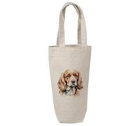 Azeeda 'Watercolour Style Cocker Spaniel' Cotton Wine Bottle Gift/Travel Bag (BL00050725)