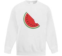 Azeeda 'Watermelon Slice' Kid's Sweatshirt/Jumper (9-11 Years) (KW00049582) White