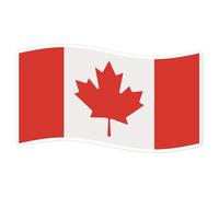 Azeeda 'Waving Canadian Flag' White Premium Vinyl Decal Sticker - Waterproof, Durable & Easy to Apply - for Car Bumpers, Windows, Bins & More - Large (210mm) (DW00104734)
