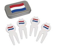 Azeeda 'Waving Dutch Flag' Golf Divot Tool/Repair Fork Gift Set (GO00060185)