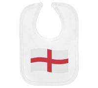 Azeeda 'Waving English Flag' Soft Cotton Baby Bib (BI00055834)