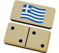Azeeda 'Waving Greek Flag' Domino Set & Box (DM00040399)