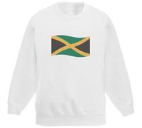 Azeeda 'Waving Jamaican Flag' Kid's Sweatshirt/Jumper (5-6 Years) (KW00148869) White