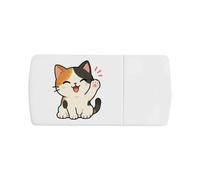 Azeeda 'Waving Kitten' Pill Box with Splitter (PI00045587)