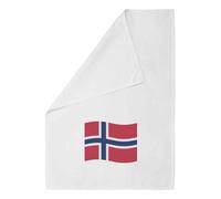 Azeeda 'Waving Norwegian Flag' Cotton Tea Towel - White (TW00034297)