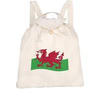 Azeeda 'Waving Welsh Flag' Canvas Rucksack/Backpack (RK00030695)