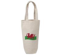 Azeeda 'Waving Welsh Flag' Cotton Wine Bottle Gift/Travel Bag (BL00032949)
