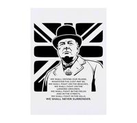 Azeeda 'We Shall Never Surrender' Temporary Tattoo - A6 (TO00101397)