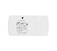 Azeeda 'Wedding Bears' Pill Box with Tablet Splitter (PI00042971)