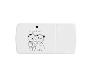Azeeda 'Wedding Bears' Pill Box with Tablet Splitter (PI00042971)