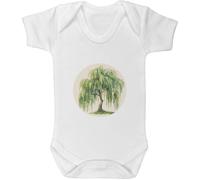 Azeeda 'Weeping Willow Tree' Baby Grow/Cotton Bodysuit (GR053336) | One Piece Outfit for Newborns and Infants
