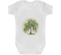 Azeeda 'Weeping Willow Tree' Baby Grow - White, 0-3m (GR00160524)