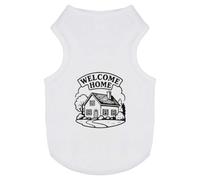 Azeeda 'Welcome Home' Pet Dog/Cat T-Shirt, L (PT00166919)
