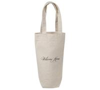 Azeeda 'Welcome Home' Wine Bottle Bag - Natural (BL00052407)