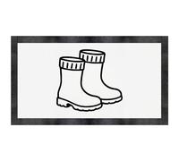 Azeeda 'Wellington Boots for a Rainy Day' Pet Feeding Mat (PM00032493)