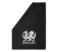 Azeeda 'Welsh Dragon' Black Cotton Tea Towel/Dish Cloth (TW00057931)
