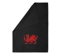 Azeeda 'Welsh Dragon' Cotton Tea Towel - Black (TW00044139)