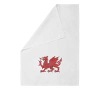 Azeeda 'Welsh Dragon' Cotton Tea Towel - White (TW00005713)