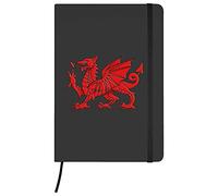 Azeeda 'Welsh Dragon' Ruled Notebook - Black, A5 (NB00027772)