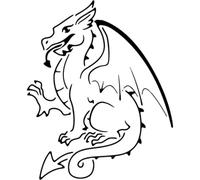 Azeeda 'Welsh Dragon' Wall Stencil - L (A4) (WS00046908)