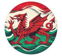 Azeeda 'Welsh Dragon' White Premium Vinyl Decal Sticker - Waterproof, Durable & Easy to Apply - Ideal for Car Bumpers, Windows, Bins and More (DW00116423)