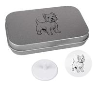Azeeda 'West Highland White Terrier' Golf Markers Gift Set (GO00090761)