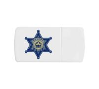 Azeeda 'Western Style Sheriff Star' Pill Box with Tablet Splitter (PI00038840)