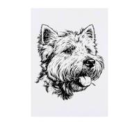 Azeeda 'Westie Dog Portrait' Temporary Tattoo - A6 (TO00106589)