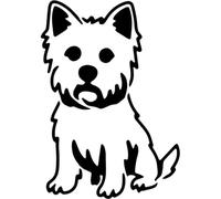 Azeeda 'Westie Dog' Reusable Stencil - Durable Decorative Template for Painting and Spraying on Walls, Tiles, Wood, Fabric & Craft Projects - L (A4) (WS00061969)