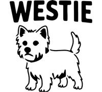 Azeeda 'Westie Dog' Reusable Stencil - Durable Decorative Template for Painting and Spraying on Walls, Tiles, Wood, Fabric & Craft Projects - XXL (A2) (WS00080888)