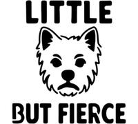 Azeeda 'Westie Little But Fierce' Reusable Stencil - Durable Decorative Template for Painting and Spraying on Walls, Tiles, Wood, Fabric & Craft Projects - M (A5) (WS00062138)