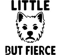 Azeeda 'Westie Little But Fierce' Reusable Stencil - Durable Decorative Template for Painting and Spraying on Walls, Tiles, Wood, Fabric & Craft Projects - L (A4) (WS00062137)