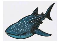Azeeda 'Whale Shark' Temporary Tattoo - Water Resistant, Skin-Safe, Non-Toxic Transfer (TO00100775)