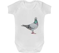 Azeeda 'What U Looking At? Pigeon' Baby Grow - White, 3-6m (GR00112587)