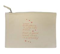 Azeeda 'When Everything Is Just Too Much ' Canvas Clutch Bag/Accessory Case (CL00047928)