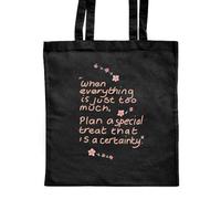 Azeeda 'When Everything Is Just Too Much ' Classic Black Tote Shopper Bag (ZB00028111)