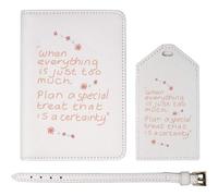 Azeeda 'When Everything is Just Too Much ' Passport Cover & Luggage Tag Travel Set (PA00038566)
