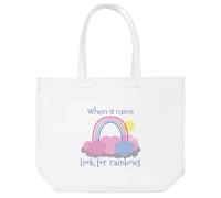 Azeeda 'When It Rains' Shopping Tote Bag - White (BG00094370)