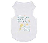 Azeeda 'When The World Is Spinning.' Pet Dog/Cat T-Shirt, L (PT00178267)