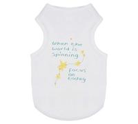 Azeeda 'When The World Is Spinning.' Pet Dog/Cat T-Shirt, M (PT00178266)