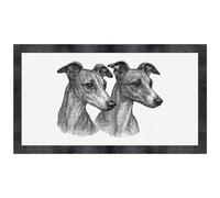 Azeeda 'Whippet Dog Couple' Pet Feeding Mat (PM00039564)